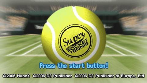 Super Pocket Tennis title screen for PSP